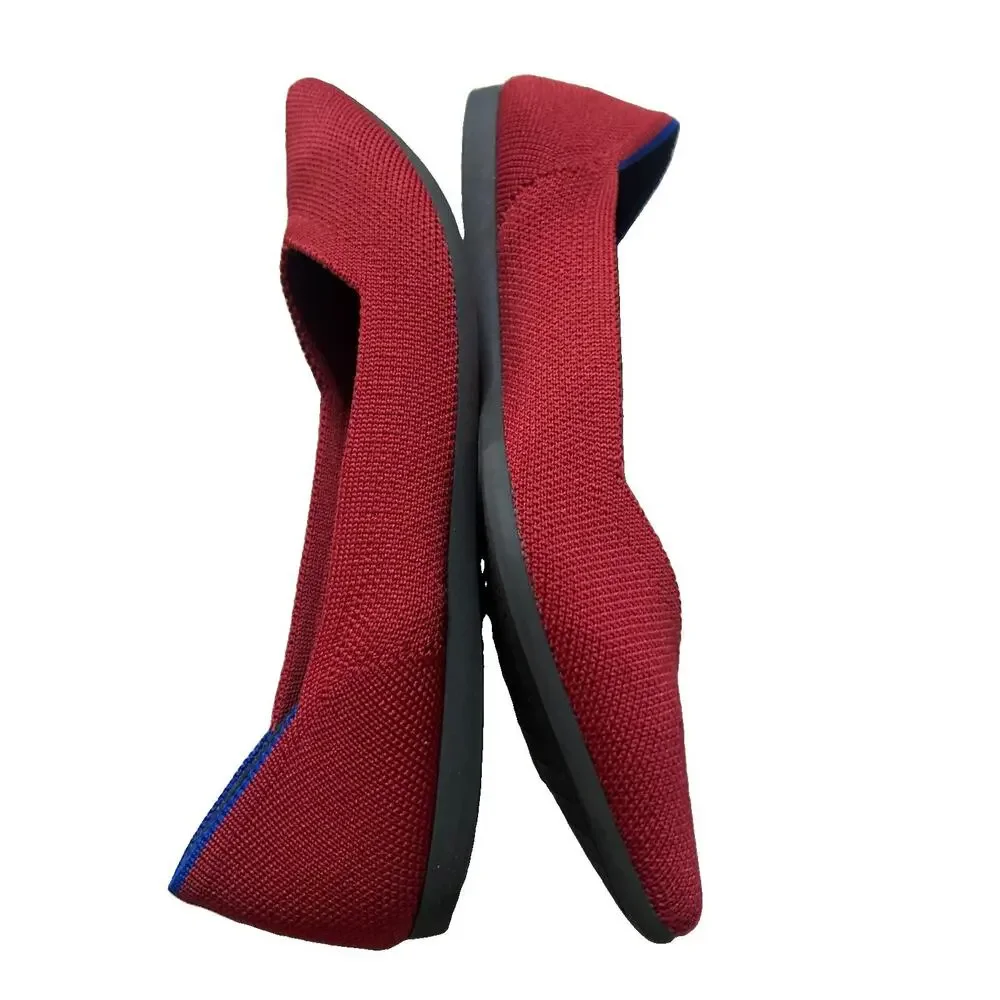 Rothy’s The Point Ballet Flats Women’s Size W6 Chili Red Washable Shoes